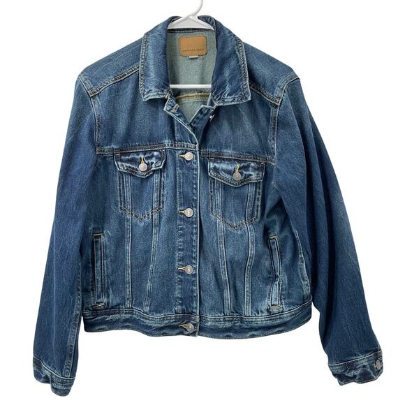 American Eagle Women's Denim Jacket Button Up Short, 100% Cotton, Sz. L - Picture 1 of 8